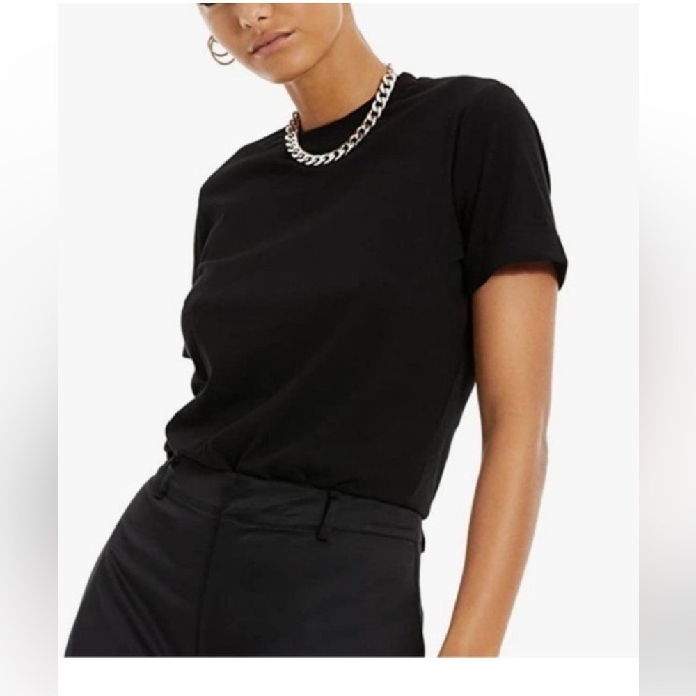 Danielle Bernstein Black cotton Bodysuit Short Sleeve Size 2X NWT
